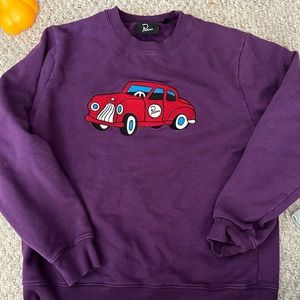 Parra Purple Toy Car Crewneck size Large, EUC